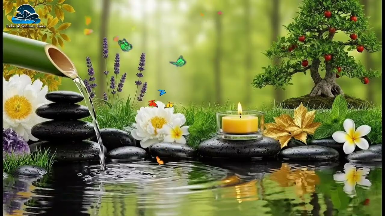 Relaxing Music for Sleep,Meditation & Stress Relief 🌿Calm Mind-Soothing Piano+Bamboo Water Fountain