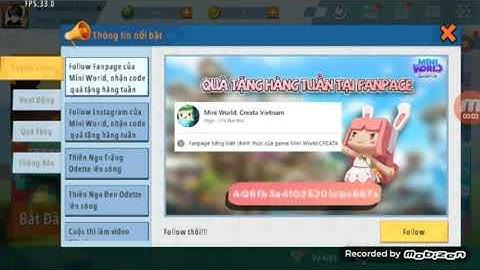 Tặng code Mini World|Tặng code Ngày Quốc Khánh 2/9