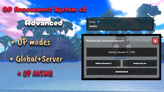 [ Free ] How To Make Advanced Announcement System V2 | Global Studio lite!