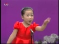 Asian cute little girl singing 