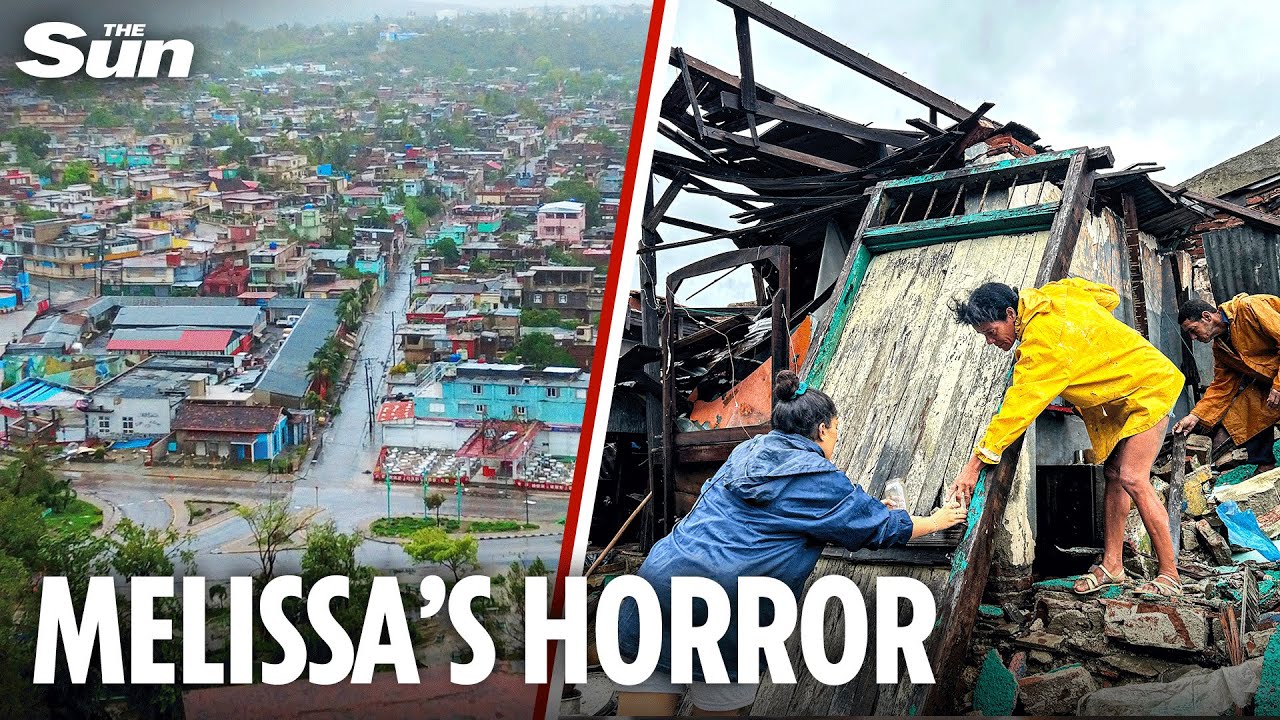 Satellite pics show Hurricane Melissa's DEADLY devastation as 100mph storm nears Bahamas