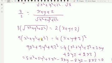 Analytical Solid Geometry: - ( Equation of right circular cone; Solving Problems ) - 119.