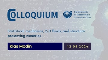 Colloquium - Klas Modin - Statistical mechanics, 2-D fluids, and structure preserving numerics