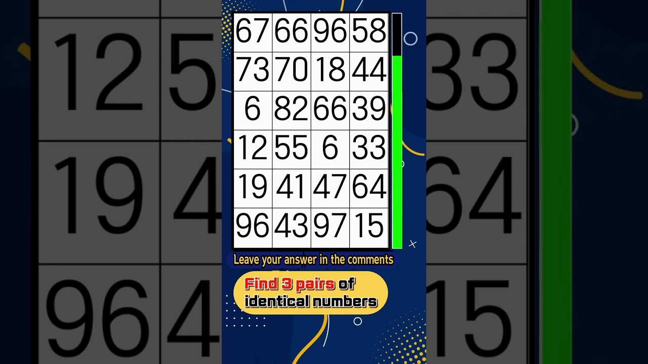 🔢 Same Numbers Puzzle | Shorts Archive  561-568