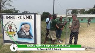 St Benedict RC school had ribbon cutting and fence blessing