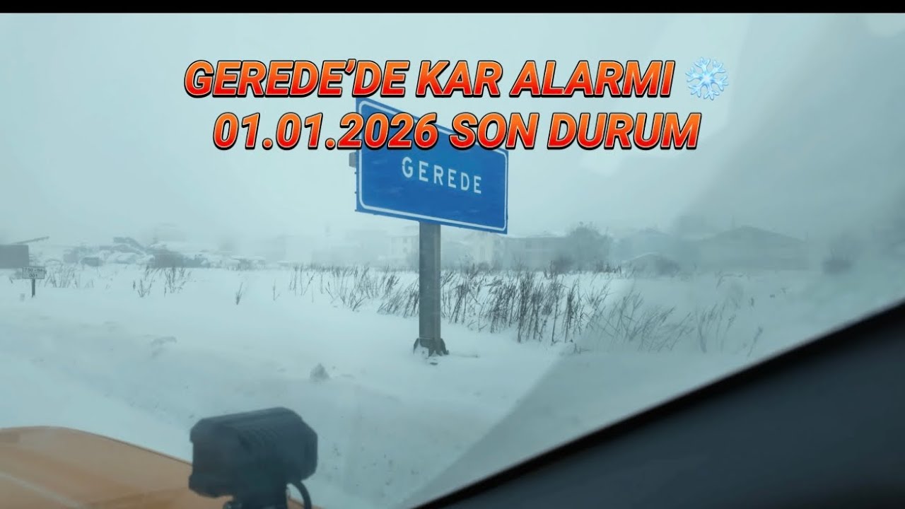 Gerede’de Kar Alarmı ❄️ | 01.01.2026 Son Durum (Yol Görüntüleri)