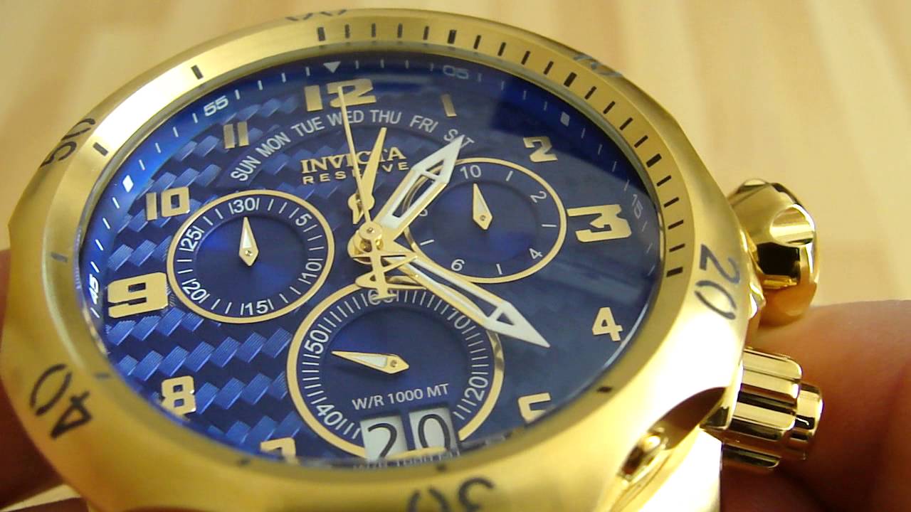 Invicta 17635 Reserve Venom Gold Swiss Made Chronograph Big Date Retrograde Day