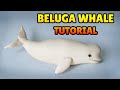 🔴 DIY How to Make BELUGA WHALE - Polymer Clay, plastilina and Fondant Tutorial