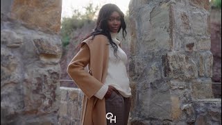 Gentle Herd｜Hooded Wrap Wool Coat