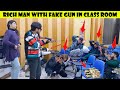 Classroom prank with fake gun  part 2 decentboysprank