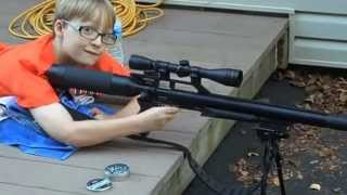 Justin, shooting Airforce Talon SS .177 cal.