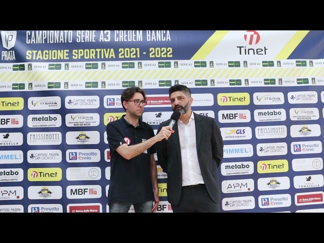 Dante Boninfante al termine della gara contro Grottazzolina