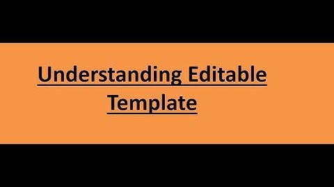 69. Understanding Editable template in AEM.