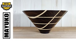 LAMINATED ROSEWOOD BOWL, wood turning