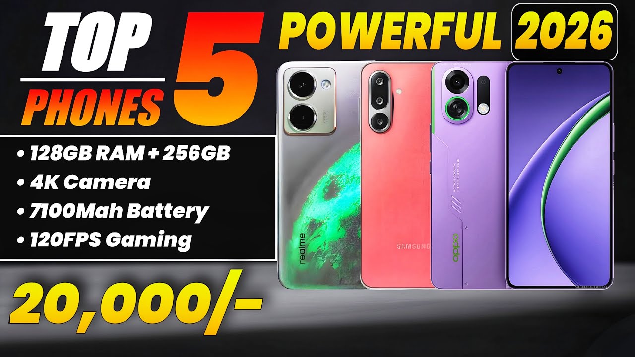 Top 5 Best Smartphones Under 20000 in 2026 | Best 5G Phones Under 20k ...