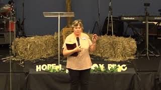 22  of 22 Daphne closes the testimony evening on 6th December 2021 at Redlands Healing Rooms.