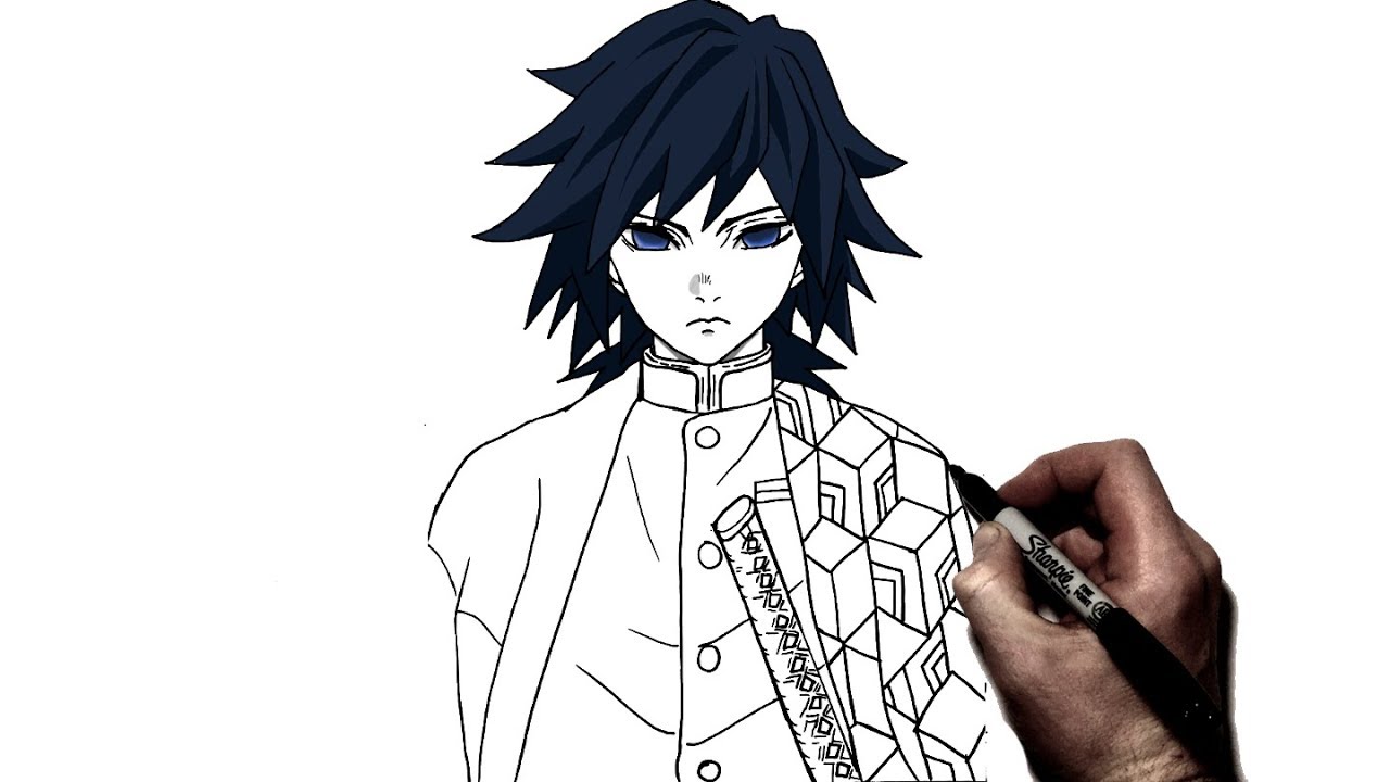 Drawing Giyuu Tomioka - [Demon Slayer - Kimetsu no Yaiba]  Drawing Giyuu  Tomioka [Demon Slayer - Kimetsu no Yaiba] Já pensou em desenhar o seu  personagem favorito sem precisar copiar por