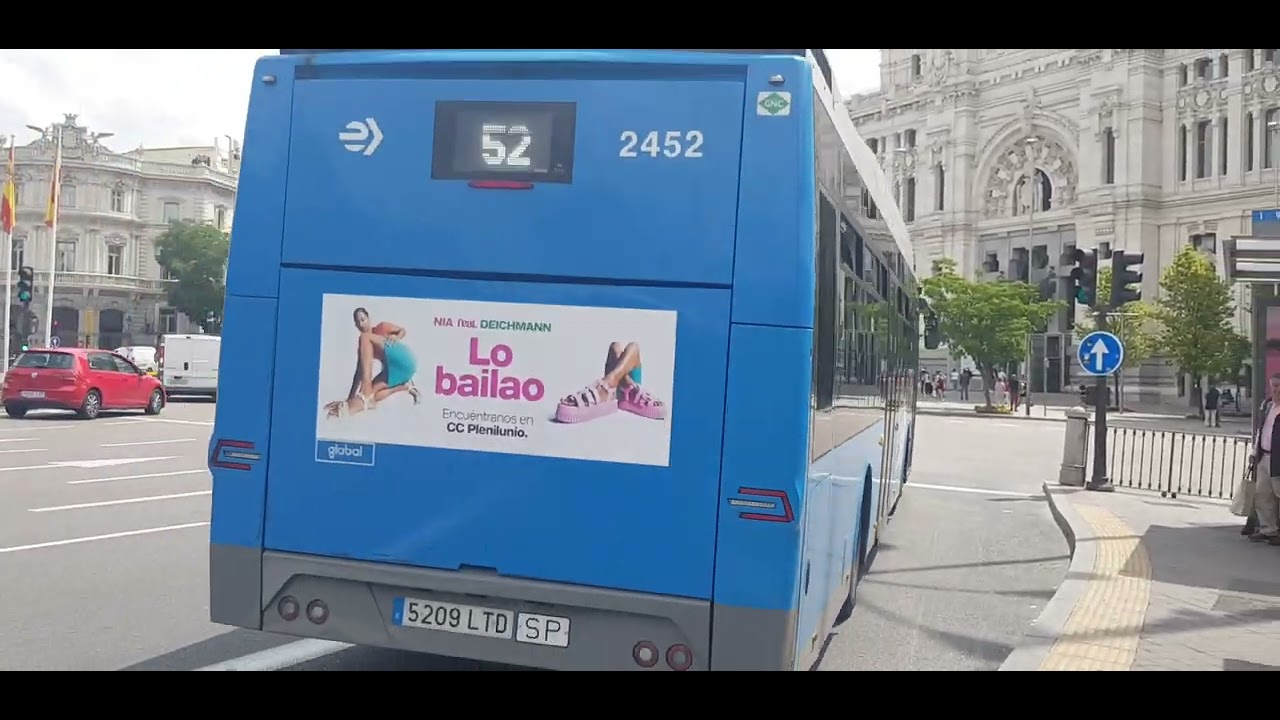 Number 2452 Here is the EMT bus 2452 on the number 52 in Madrid Friday 2 June 2023 ...