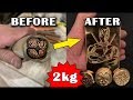 Huge 2kg MONSTER Copper Cable Melt - Melting & Etching Copper Deadpool Ingot AND Custom Coins