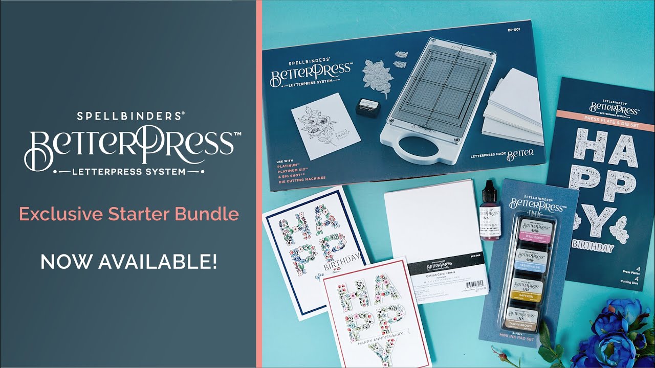 Spellbinders BetterPress Exclusive Starter Bundle Unboxing YouTube