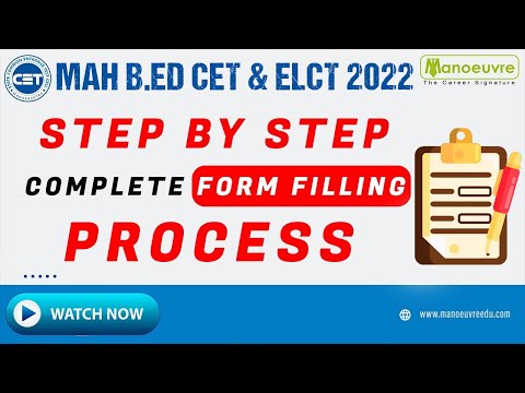MAH B.ED CET & ELCT  2022 I STEP BY STEP COMPLETE FORM FILLING PROCESS.