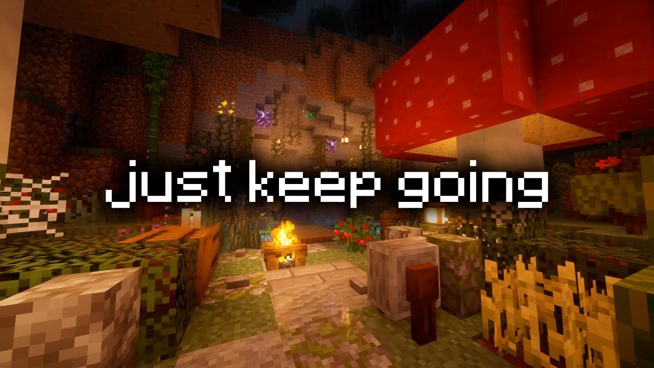 let the rain carry it away... you deserve rest... (minecraft w/ thunder & rain)