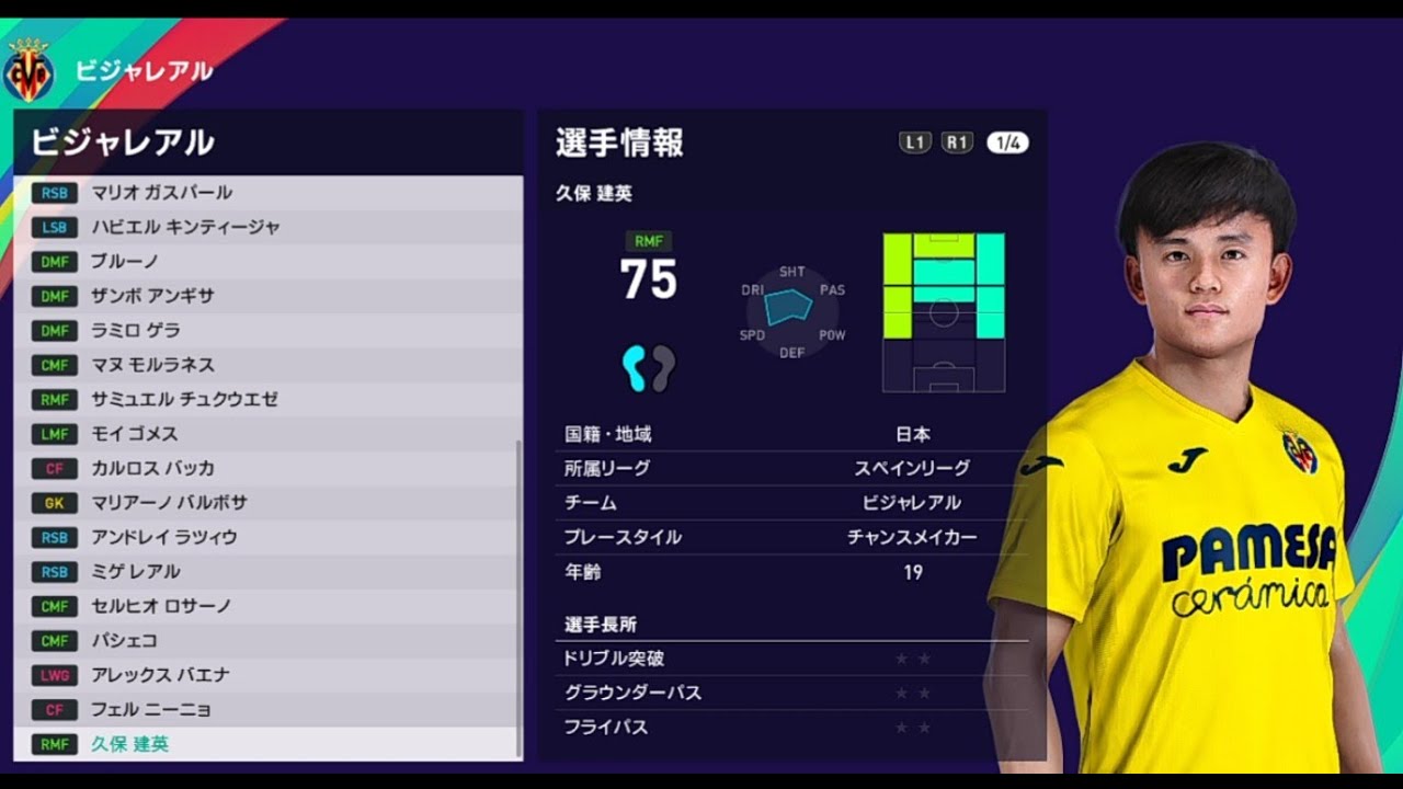 ビジャレアル フェイス ウイイレ21 Pes21 Villarreal Face Youtube