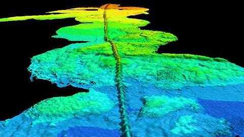 underwater pipe survey by multibeam
