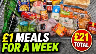 A Week of £1 Meals – limited Budget Food Challenge UK (£21 Aldi Grocery Haul)