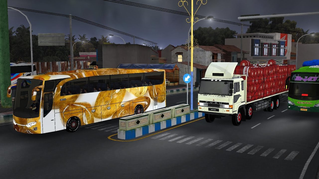 Bus Shaking race together between bus trucks shaking - YouTube