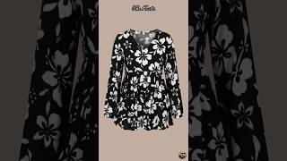Floral Black Top &amp; Denim Vibes 🌸🖤 | Effortless Chic Casual Look ✨ #OOTD #trending #viral #viralvideo
