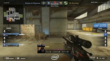 Tense round SK vs. NiP (4k for GeT_RiGhT & smart clutch from FalleN)