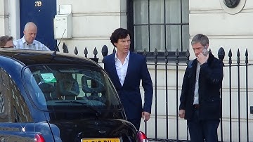 On Set with "Sherlock" Series 3, 