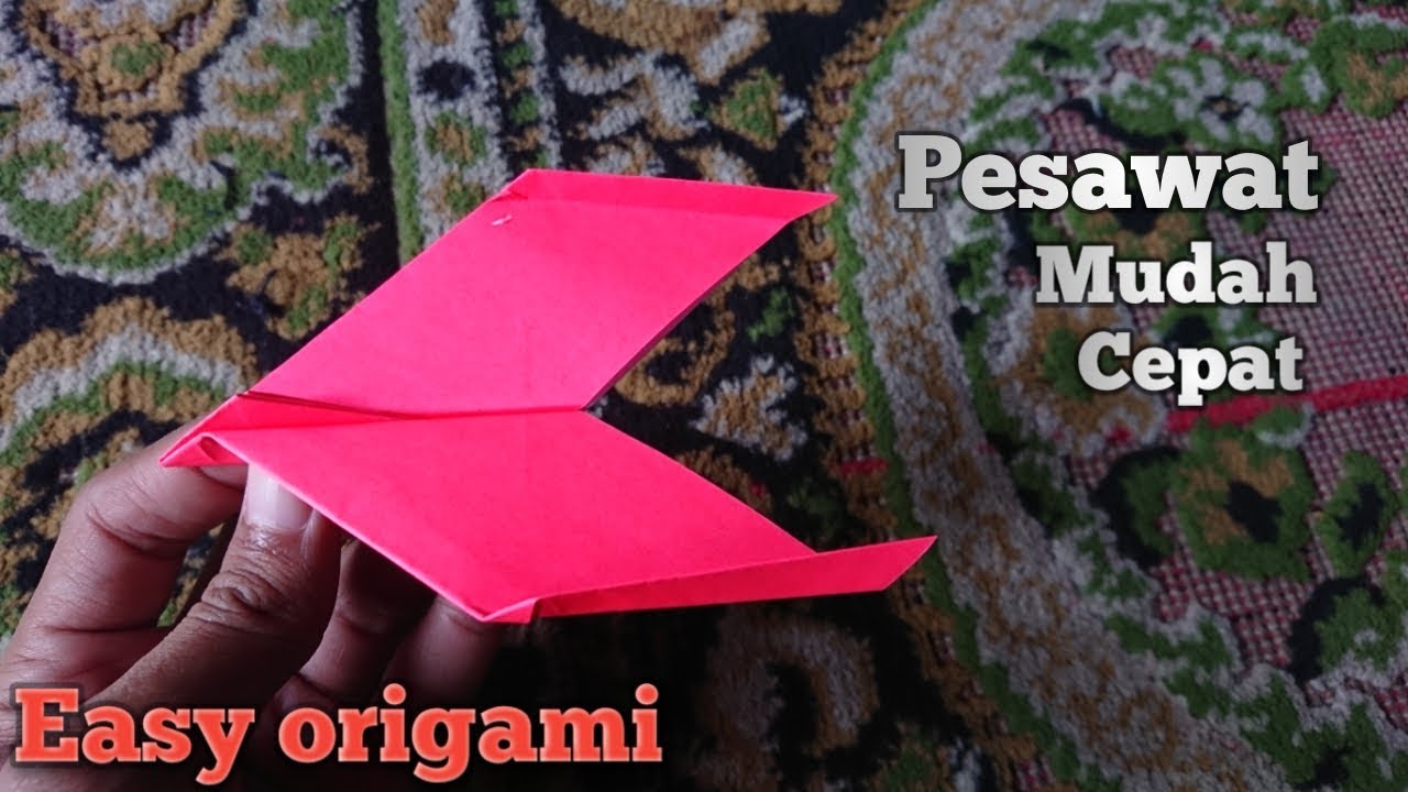 Cara membuat pesawat dari kertas  lipat  kerajinan  kertas  