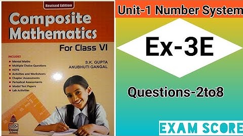 composite mathematics class 6|| playing with Numbers || Ex.3E || by EXAM SCORE