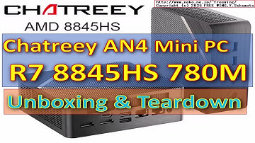 [Teardown] Chatreey AN4 Mini PC AMD Ryzen 7 R7 8845HS 780M Gaming Desktop PC [Unboxing]