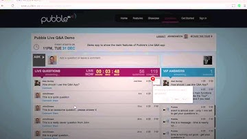 Pubble Live Q&A - User Functionality