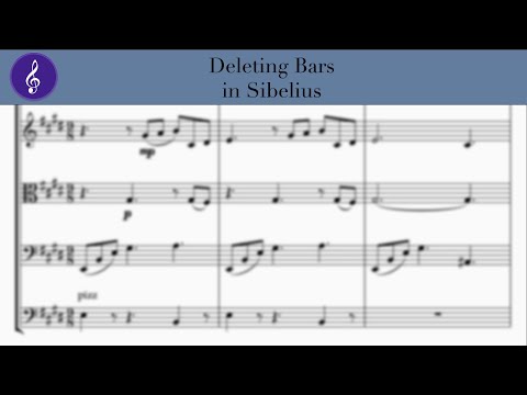 How to Delete a Bar in Sibelius