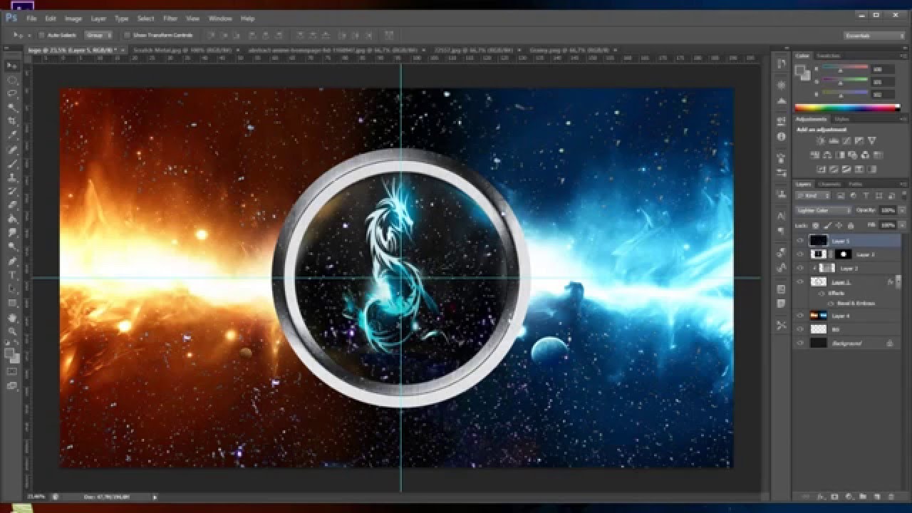 Photoshop Tutorial Einfaches Logo Erstellen Youtube