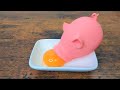 おもしろ調理器具シリーズ2【エッグセパレーターブタ・うずら目玉焼き】のご紹介Egg separator pig, quail fried egg