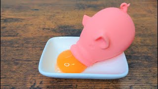 おもしろ調理器具シリーズ2【エッグセパレーターブタ・うずら目玉焼き】のご紹介Egg separator pig, quail fried egg