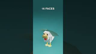 Minecraft Chicken 3D Cloth Simulation🐥🐤 #shorts