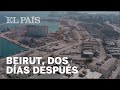 BEIRUT, dos días después de la EXPLOSIÓN, a vista de pájaro