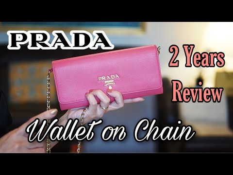 PRADA WALLET ON CHAIN 2 YEARS REVIEW, WHAT FITS INSIDE