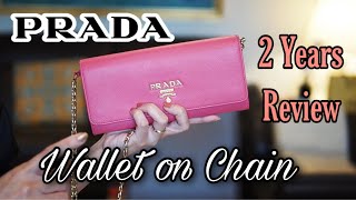 PRADA WALLET ON CHAIN 2 YEARS REVIEW | WHAT FITS INSIDE | SHOUTOUT MICAH & PRINCESS