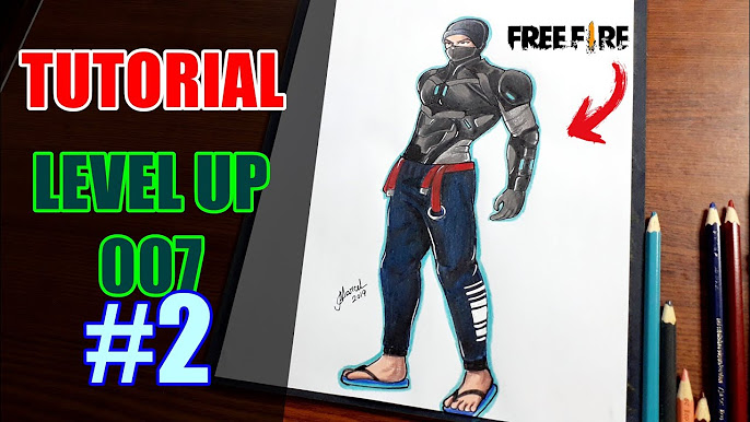 desenho para colorir free fire calça angelical