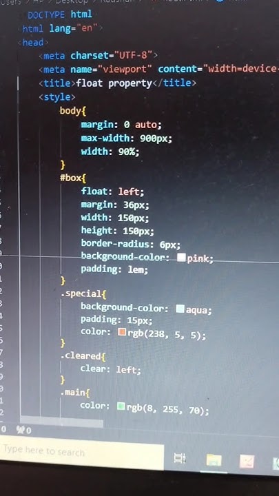 Float Property Resumes using HTML & CSS #html #css #coding #shorts # ...