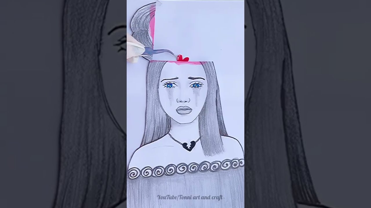 Leave the harmful things in your life 💔❤️ #shorts #youtubeshorts #tonniartandcraft #art