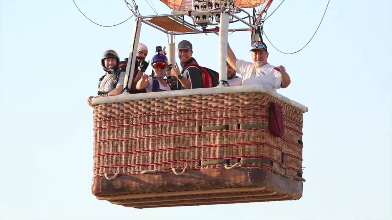 Skydiving base jumping from a hot air balloon Las Vegas Photographer On The Rocks Photography