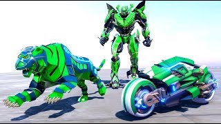 Lion Robot Transform Bike: Moto Robot Games  - Android Gameplay (Full HDR) screenshot 3